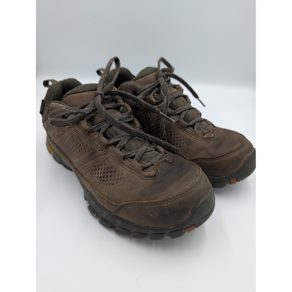 Vasque Talus UltraDry Brown Leather Hiking Shoes Mens 8.5 W Vibram sole Gorpcore